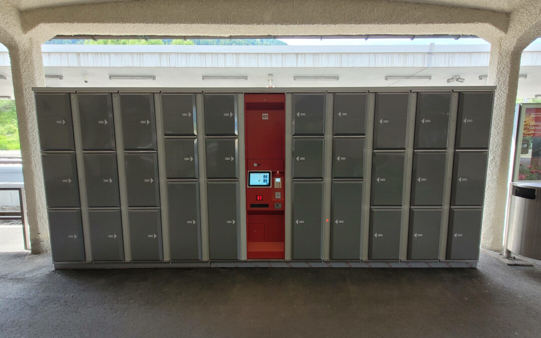 Locker system for more convenience: Scuol-Tarasp railroad station